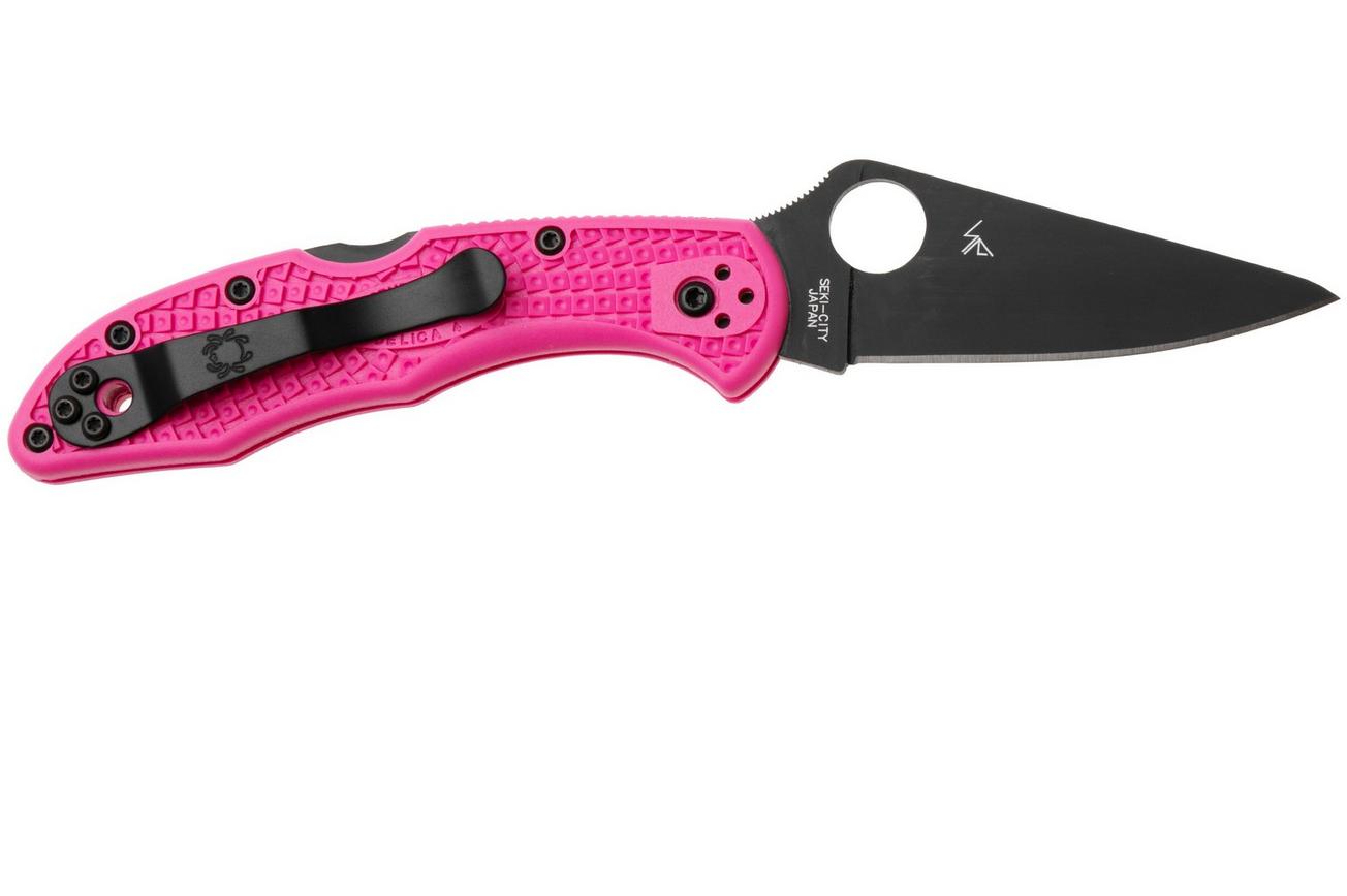 Spyderco Delica 4 Pink Black S30V C11FPPNS30VBK Pink Heals zakmes