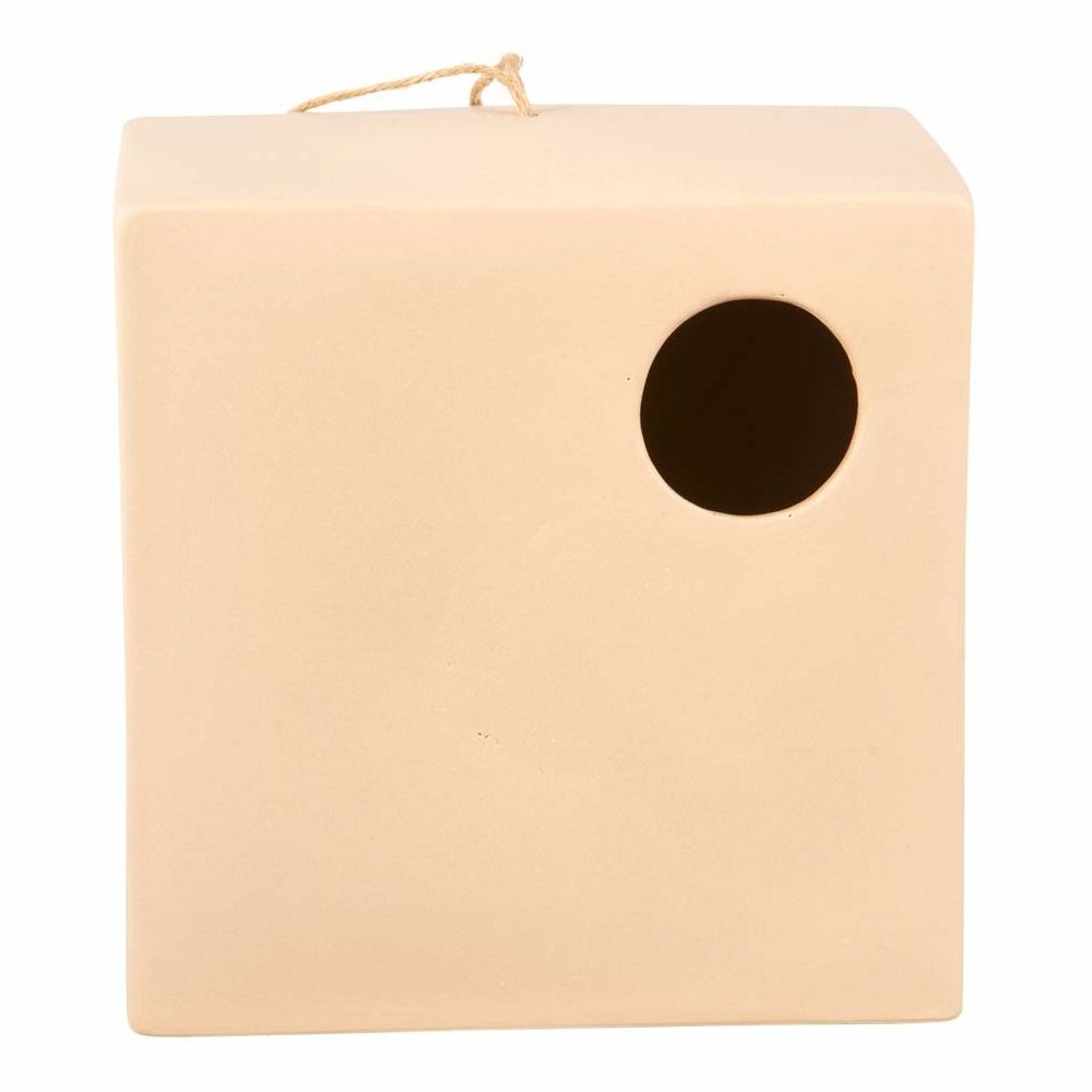 Nichoir design carré en céramique sable
