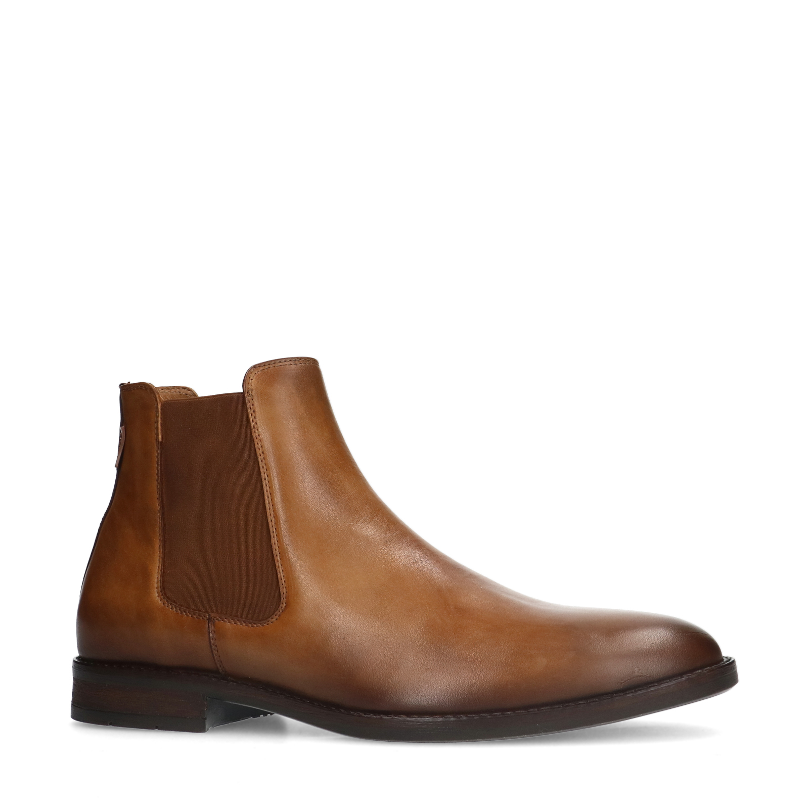 Cognac leren chelsea boots