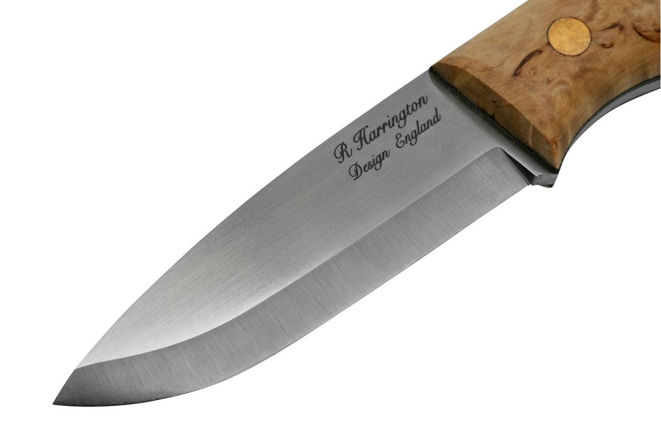 Casström Woodsman Knife Curly Birch, Sleipner Scandi Grind 10804