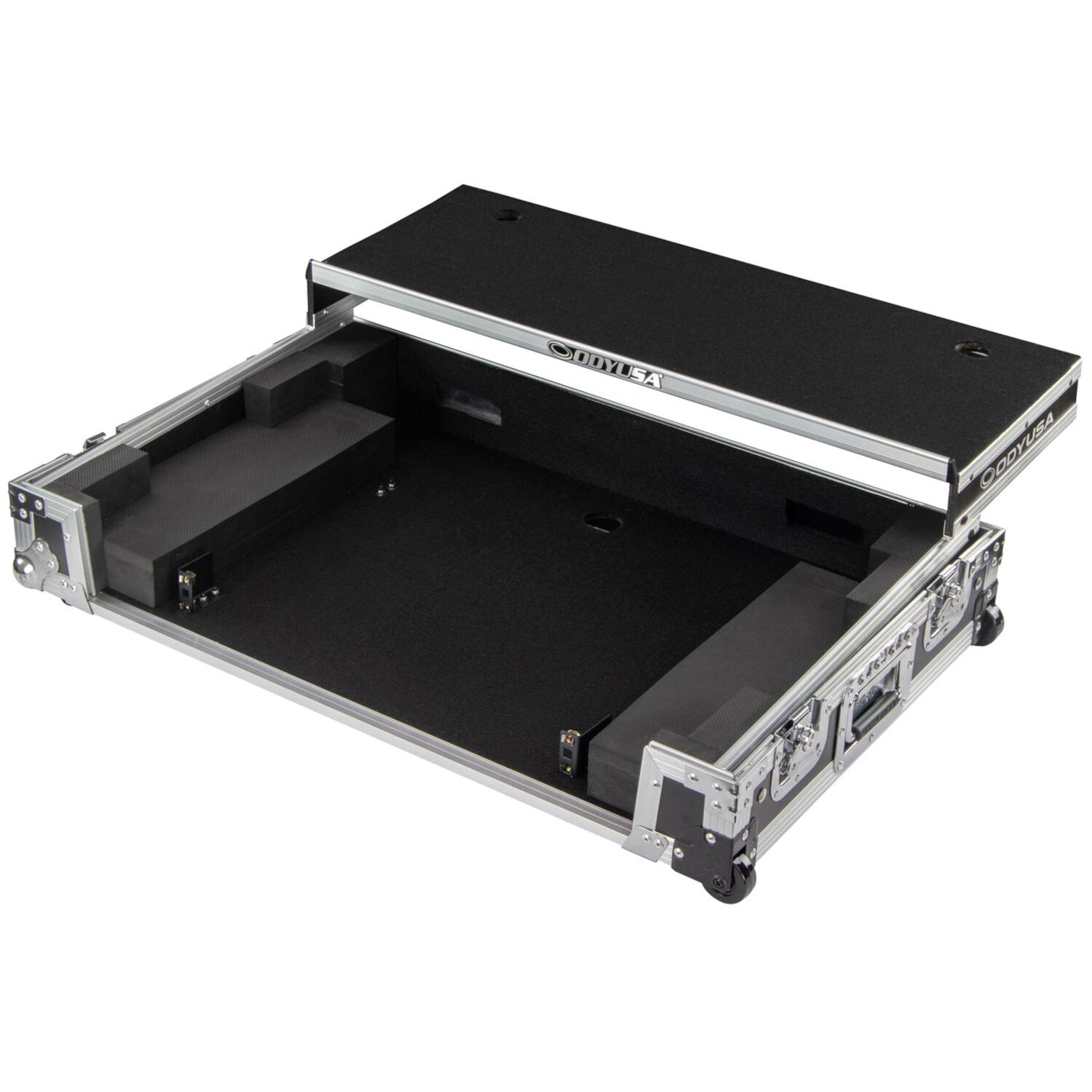 Odyssey FZGSDDJFLX10CW 1U Glide Style flightcase met wieltjes