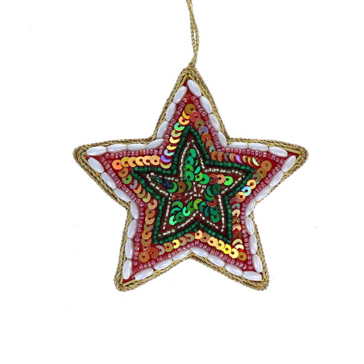 Suspension de Noël étoile multicolores Pondie Chérie