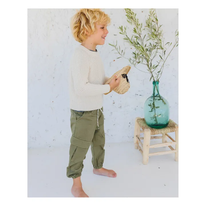Búho Pantalon Cargo Coton Bio | Vert kaki