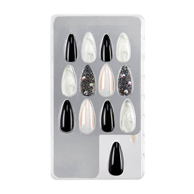 Faux ongles Nail Addict marble & diamonds