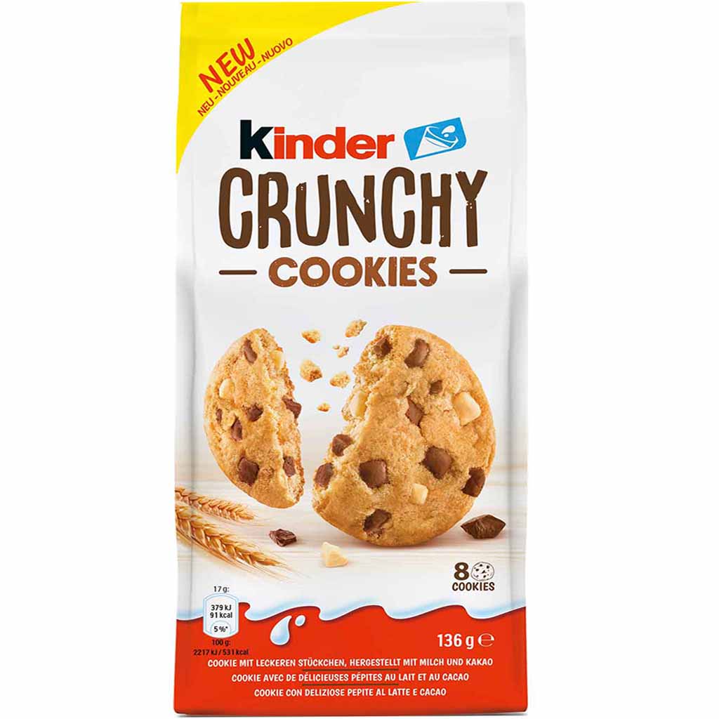 Kinder Crunchy Cookies 136g MHD:22.2.25