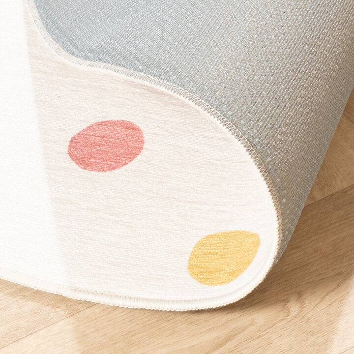 Rond wasbaar kindervloerkleed - Evi Confetti Multicolor