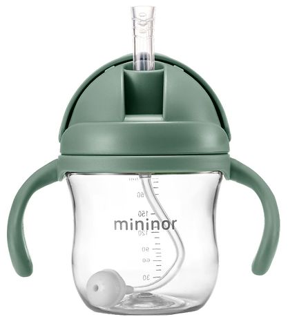 Mininor Becher m. Strohhalme - Tritan - 220 ml - Grün