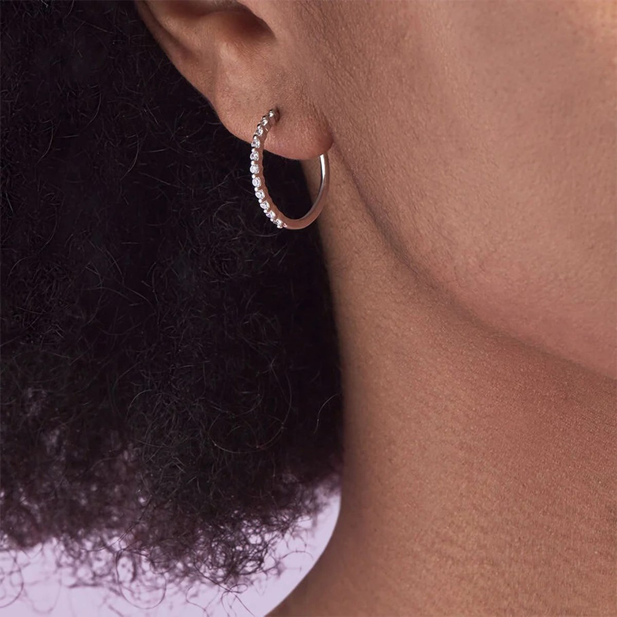 Boucles d'oreilles créoles Agatha Beloved argent