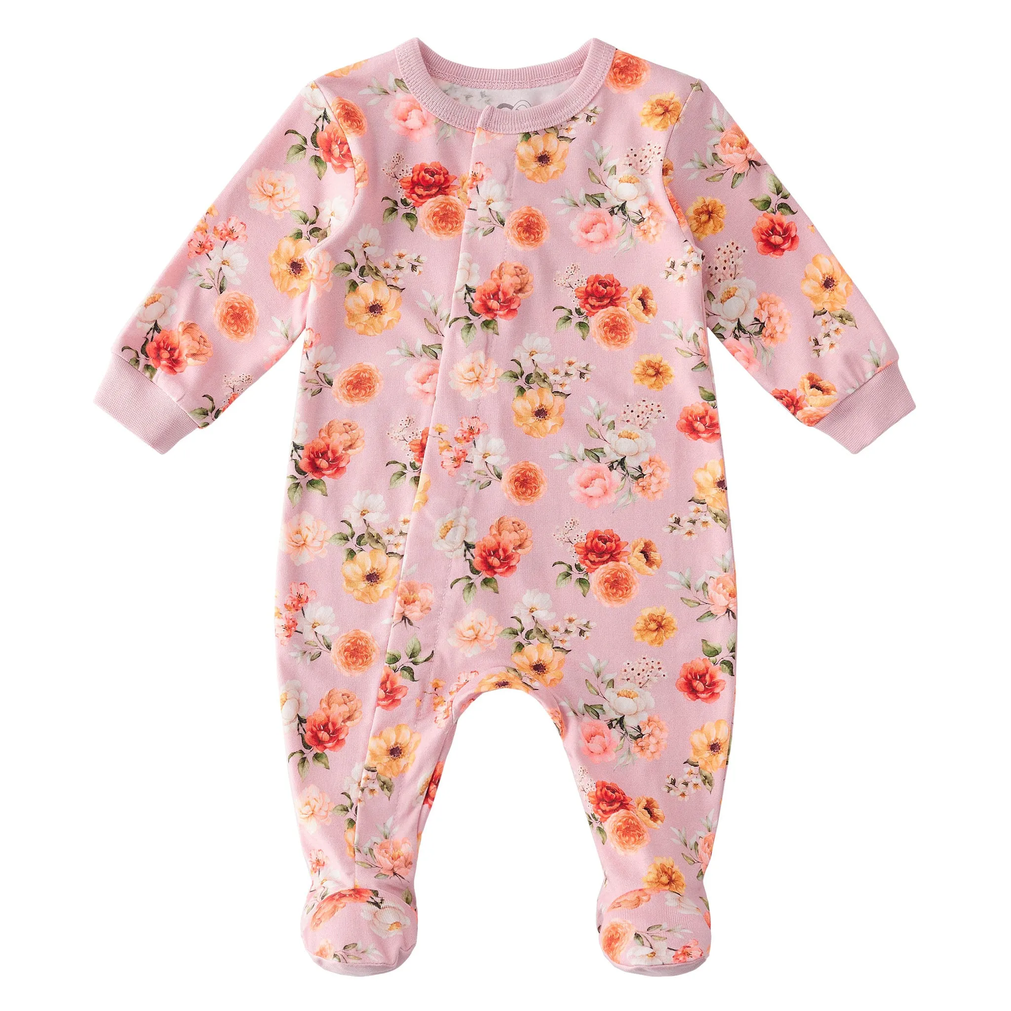 Collé-Collé Pyjama Magnétique Fleurs Prématuré - 12mois