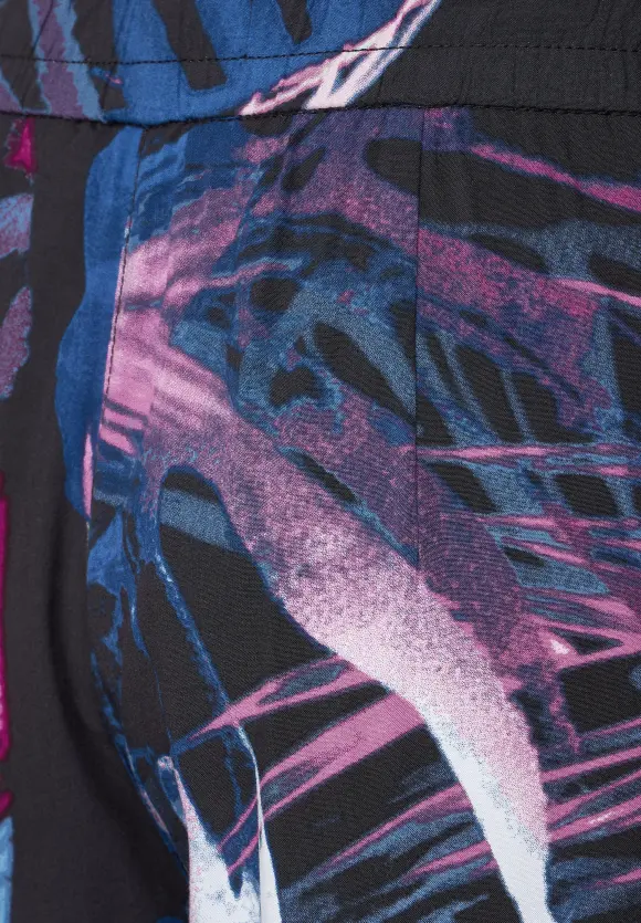Casual Fit Hose mit Print - carbon grey