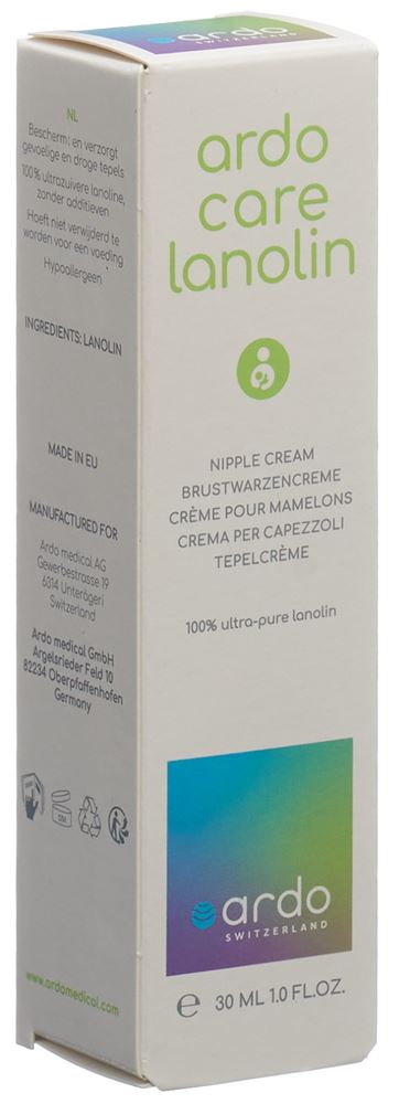 ARDO CARE LANOLIN Brustwarzencreme Creme deutsch/französisch/italienisch/niederländisch/englisch Tb 30 ml