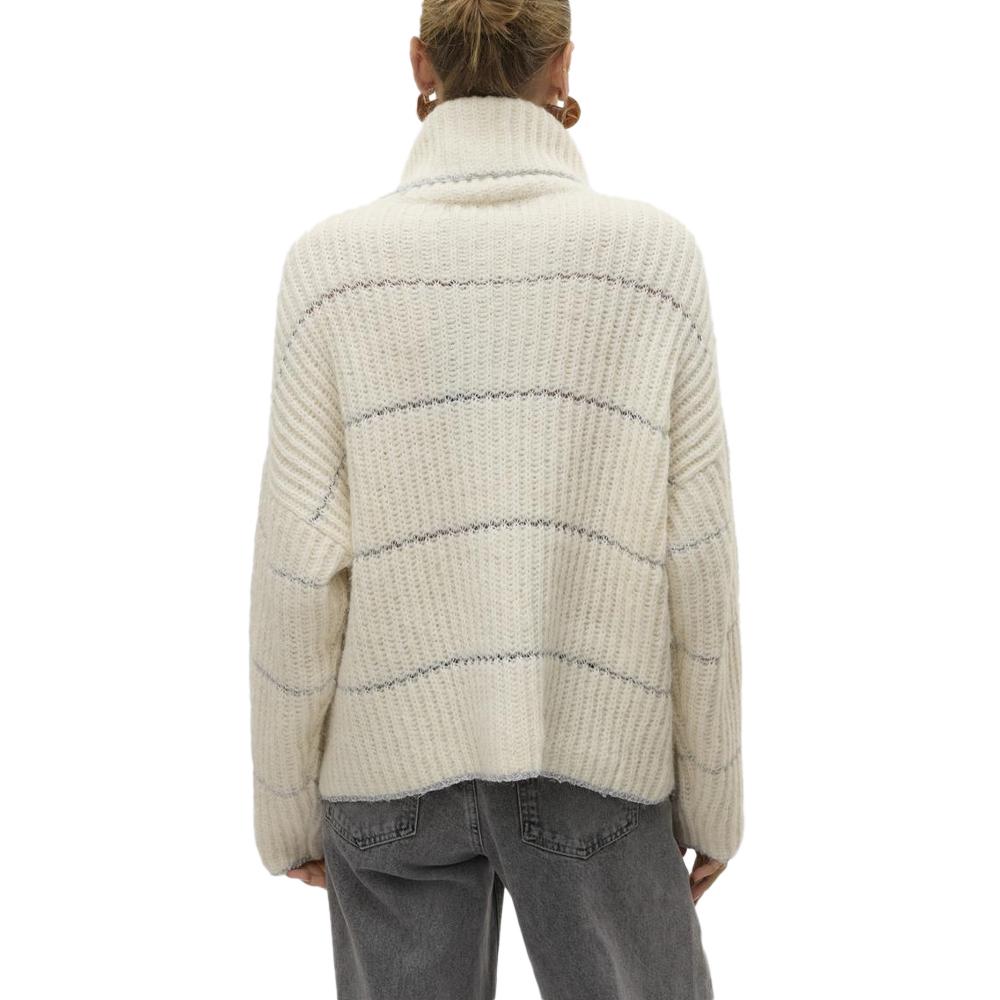 Vero Moda Pull Ecru/Argent Femme Vero Moda Shila