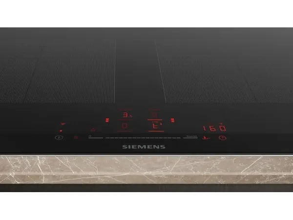 Siemens iQ700 EX275HXC1E - Induktions kogeplade - 4 plader - Niche - bredde: 88 cm - dybde: 33 cm - stålramme - sort