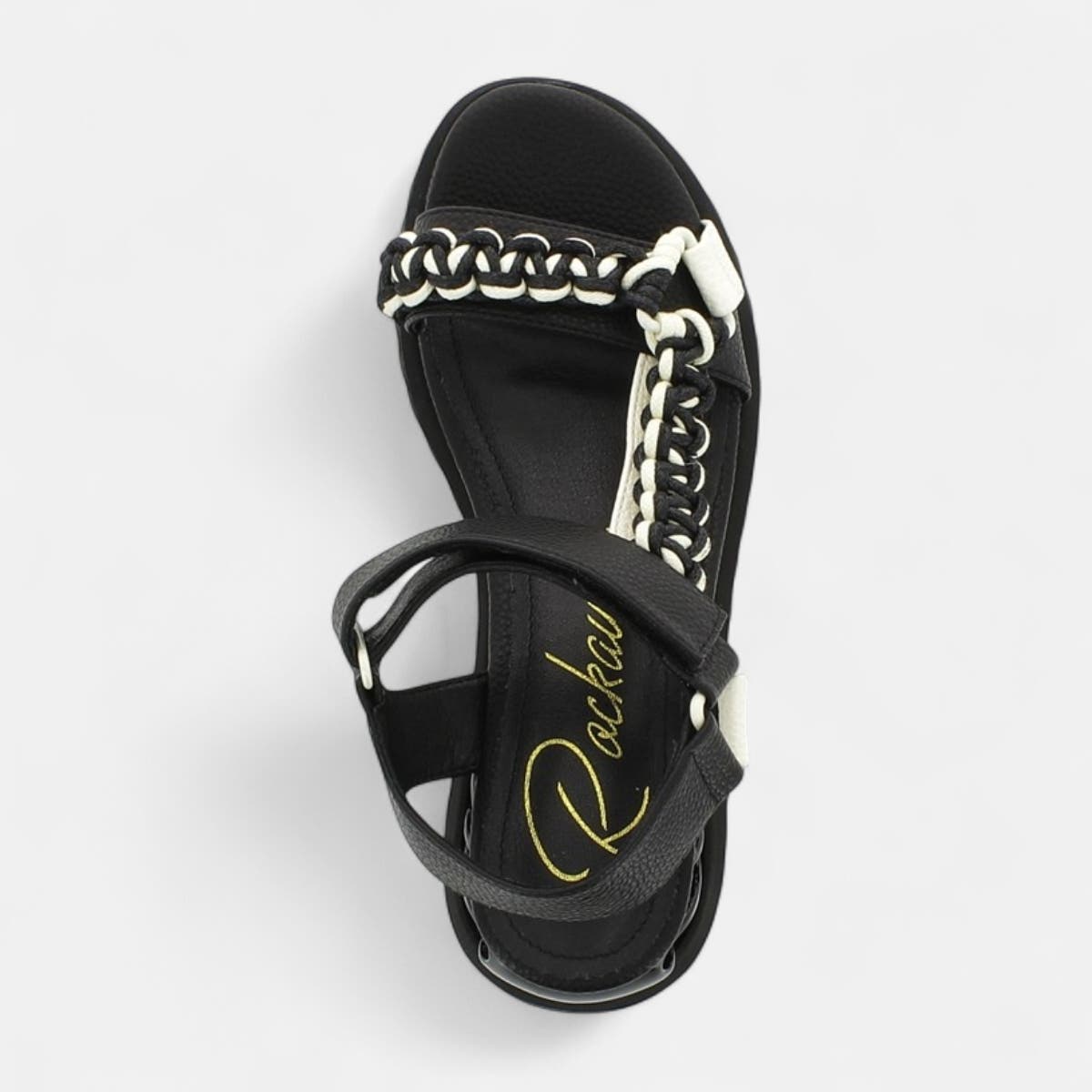 Sandales à talon compensé Femme noir