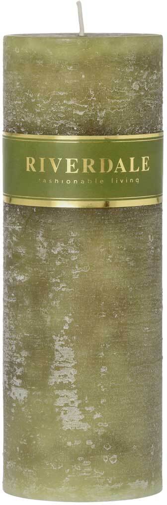 Riverdale stompkaars Pillar groen 30 uur D 7 H 20 cm