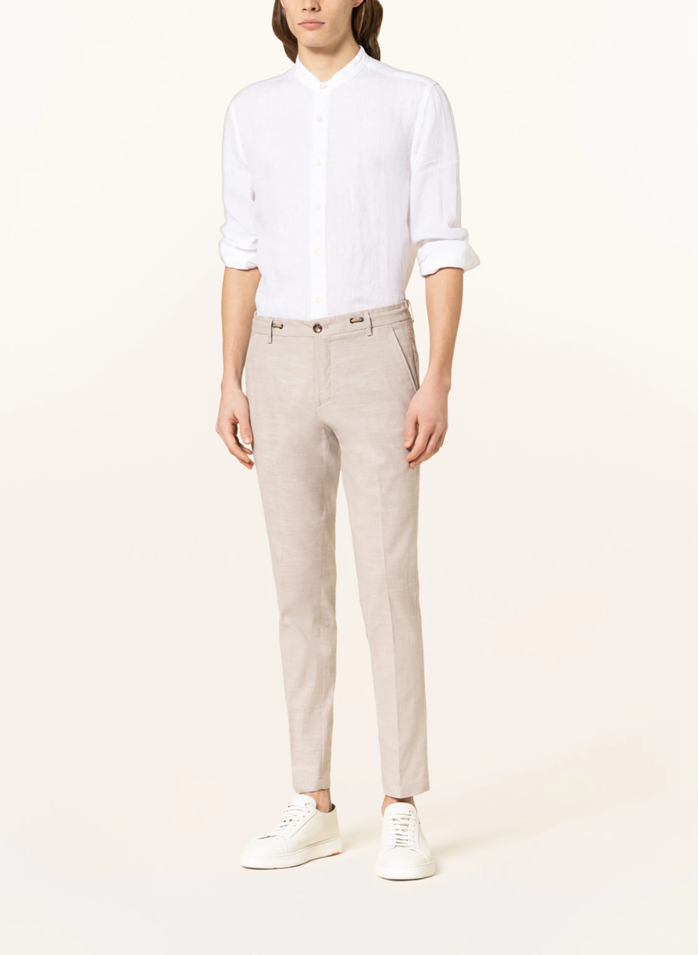 PAUL Anzughose Extra Slim Fit mit Leinen