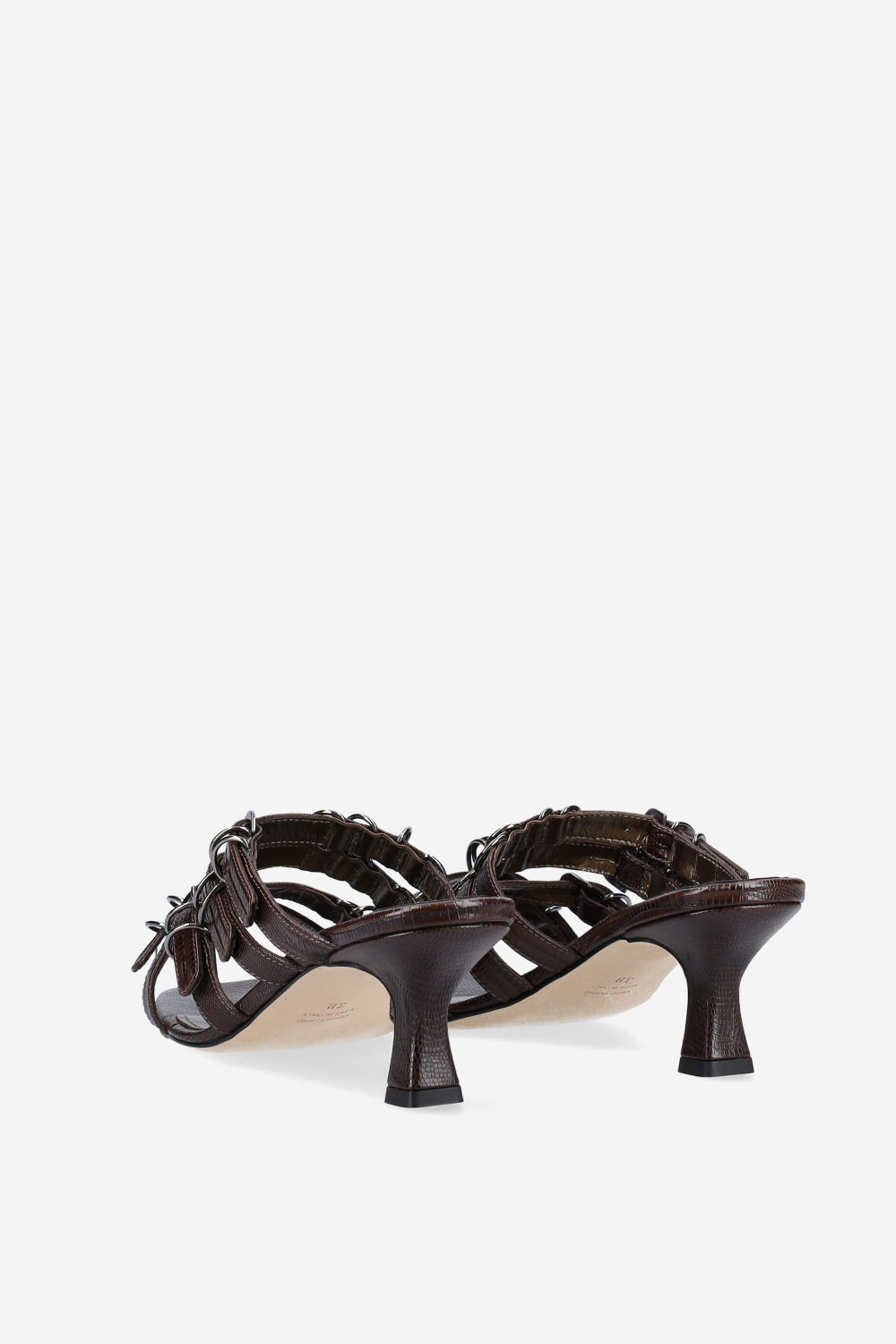 Candy paint leather sandals