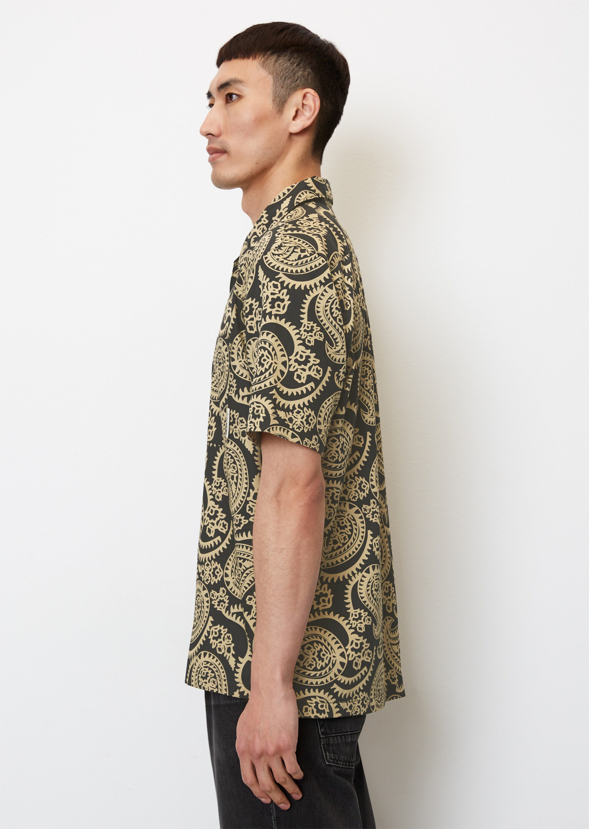 Paisley-Kurzarm-Hemd regular aus reiner Bio-Baumwolle