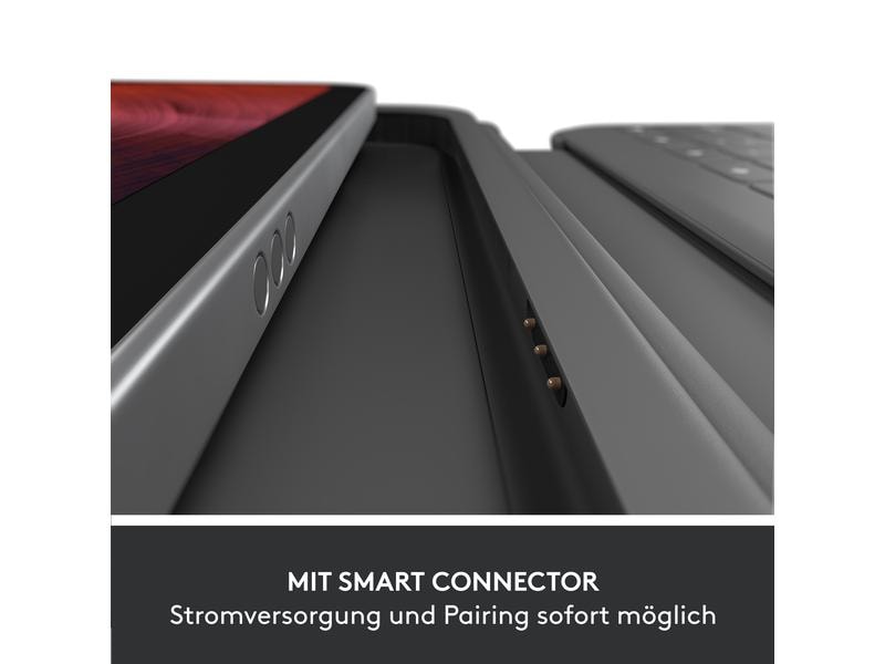 Logitech Tablet Tastatur Cover Rugged Folio iPad (10. Gen, Schutzhülle mit integrierter Tastatur für Apple iPad 10.9
