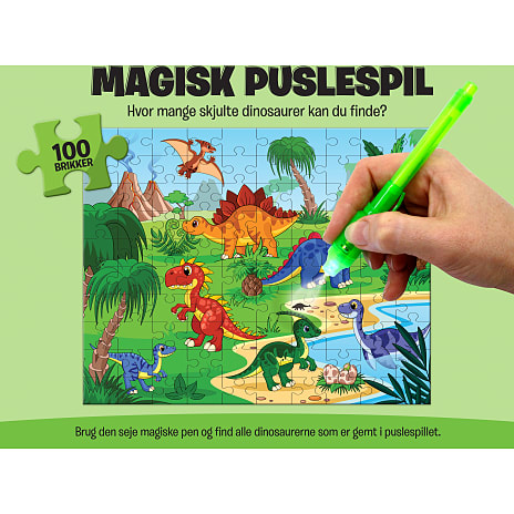 Magisk puslespil dino - 100 brikker