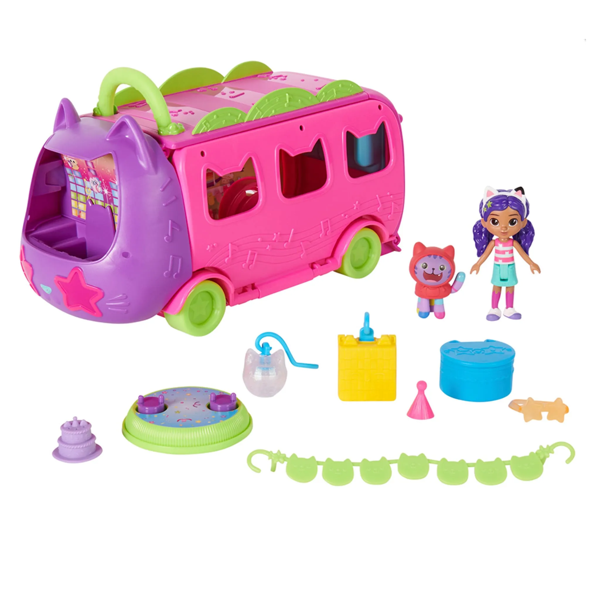 Gabby et la maison magique Autobus de fête avec figurines Gabby's Dollhouse