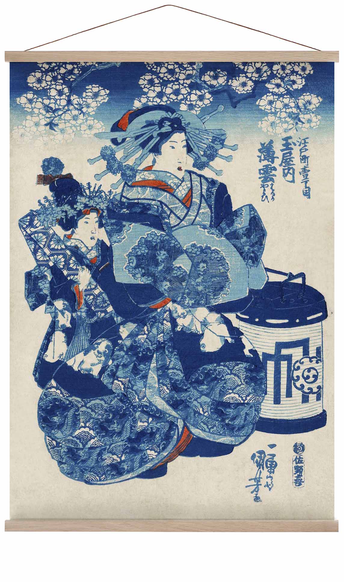 Blaue Geisha von Kuniyoshi