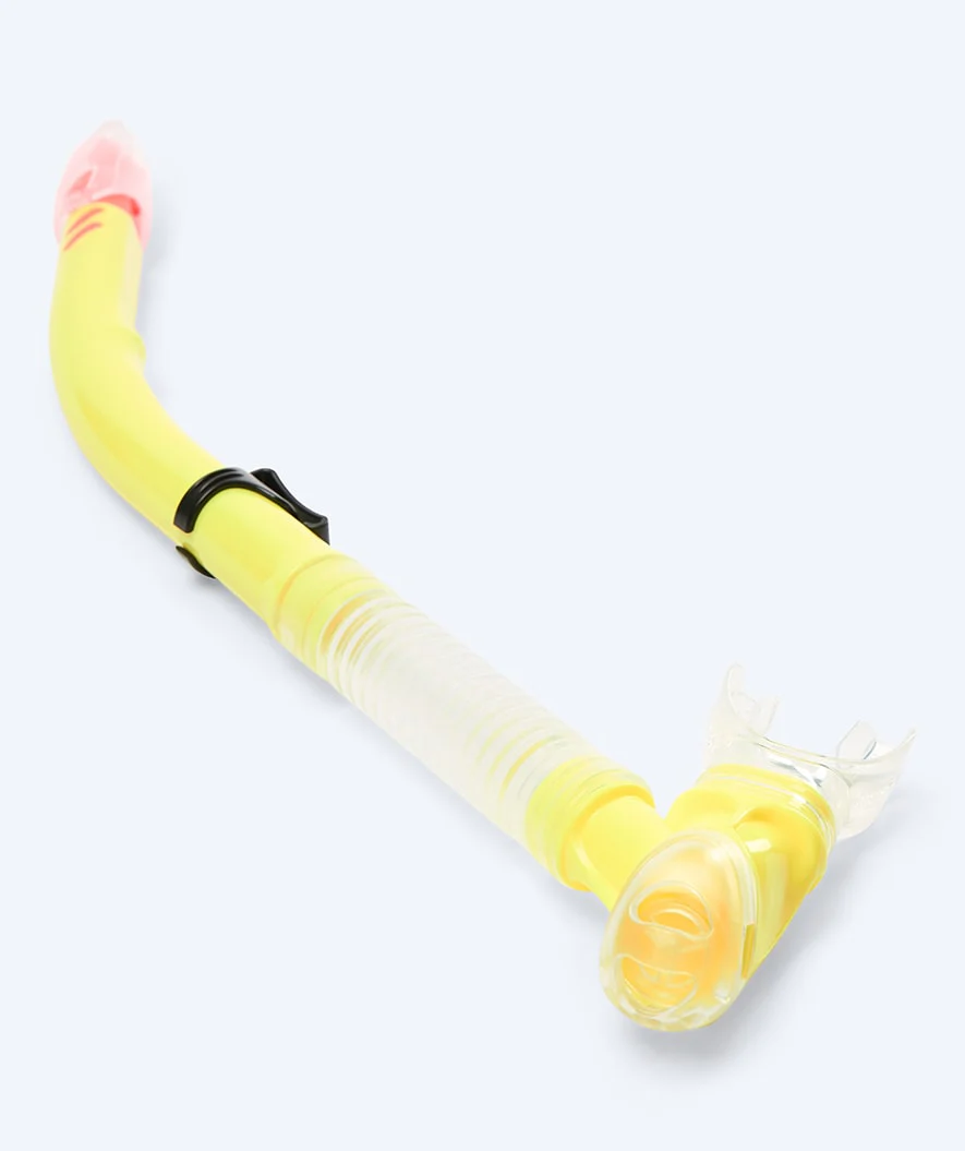Watery semi-dry snorkel til voksne - Hudson - Gul