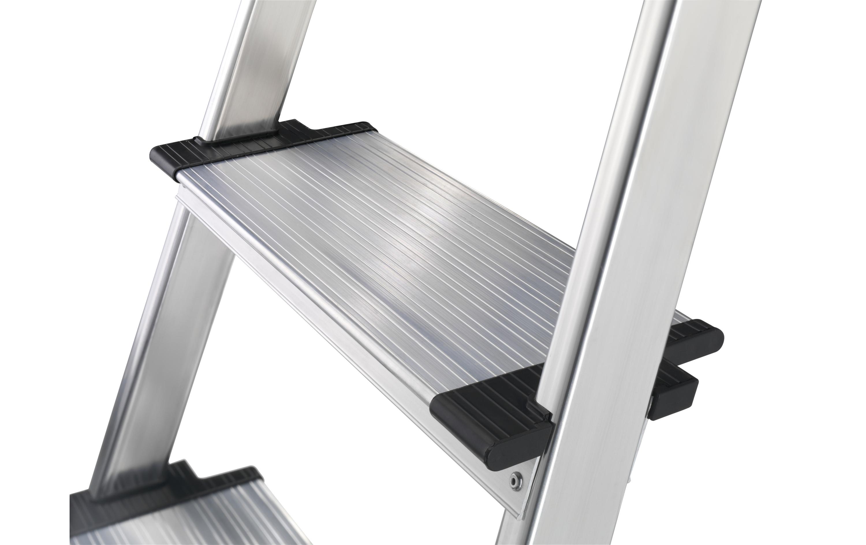Stehleiter L80 Comfort Line 6 Stufen<br>Die Alu-Sicherheits-Leiter mit extra tiefen Stufen