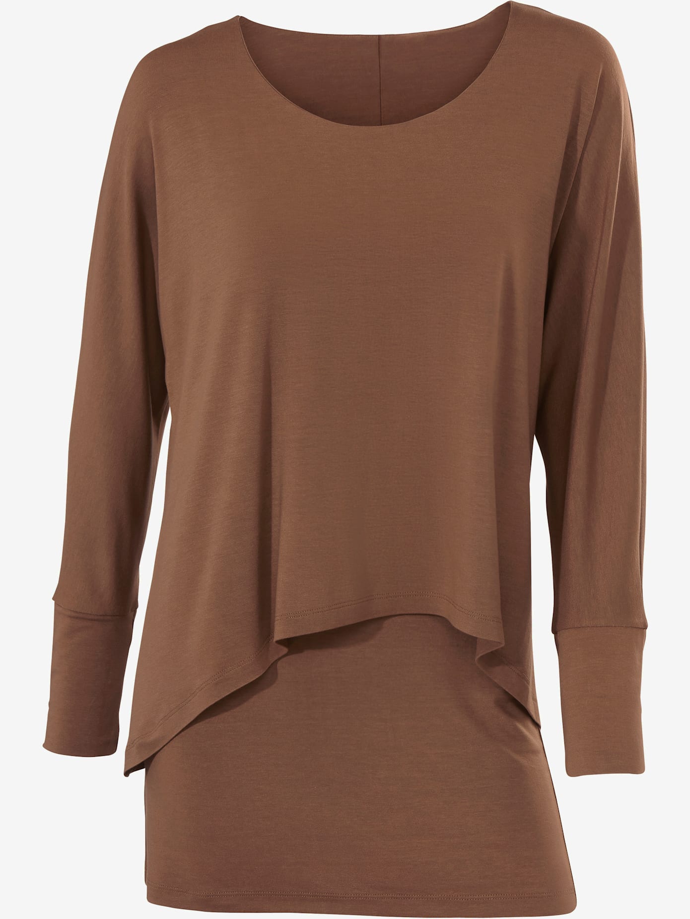 T-shirt à encolure ronde look décontracté tendance, manches chauve-souris