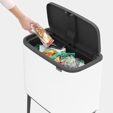 Bo Touch Bin, met 1 binnenemmer, 36 liter - White