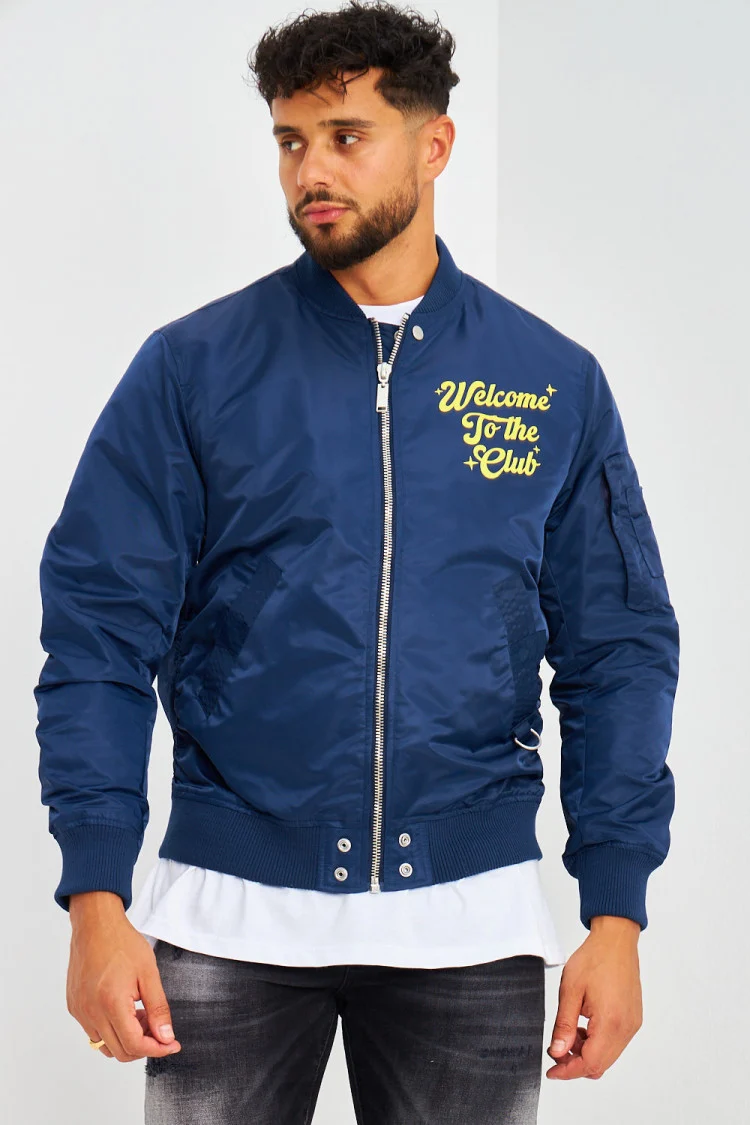 Bomber bleu marine Welcome to the Club