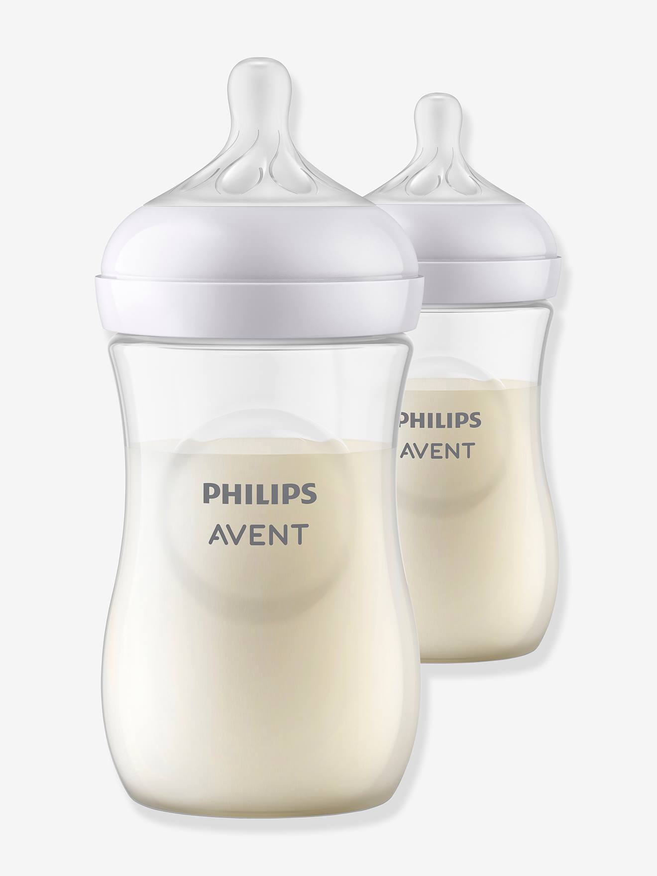 Conjunto de 2 mamadeiras transparentes Philips AVENT Natural Response de 260ml