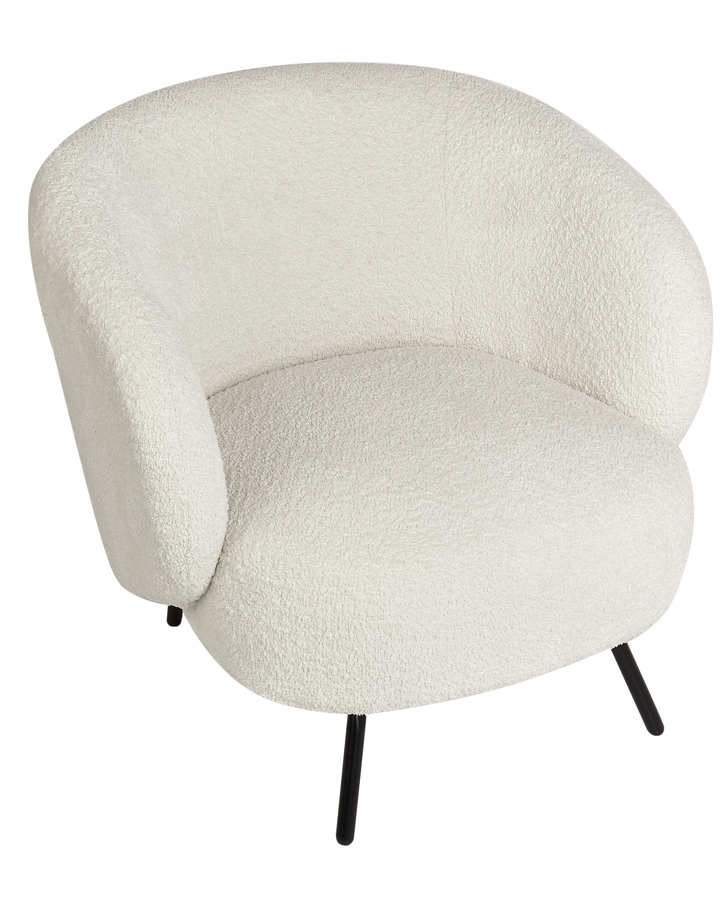 Fauteuil MAKELA Bouclé Gebroken wit
