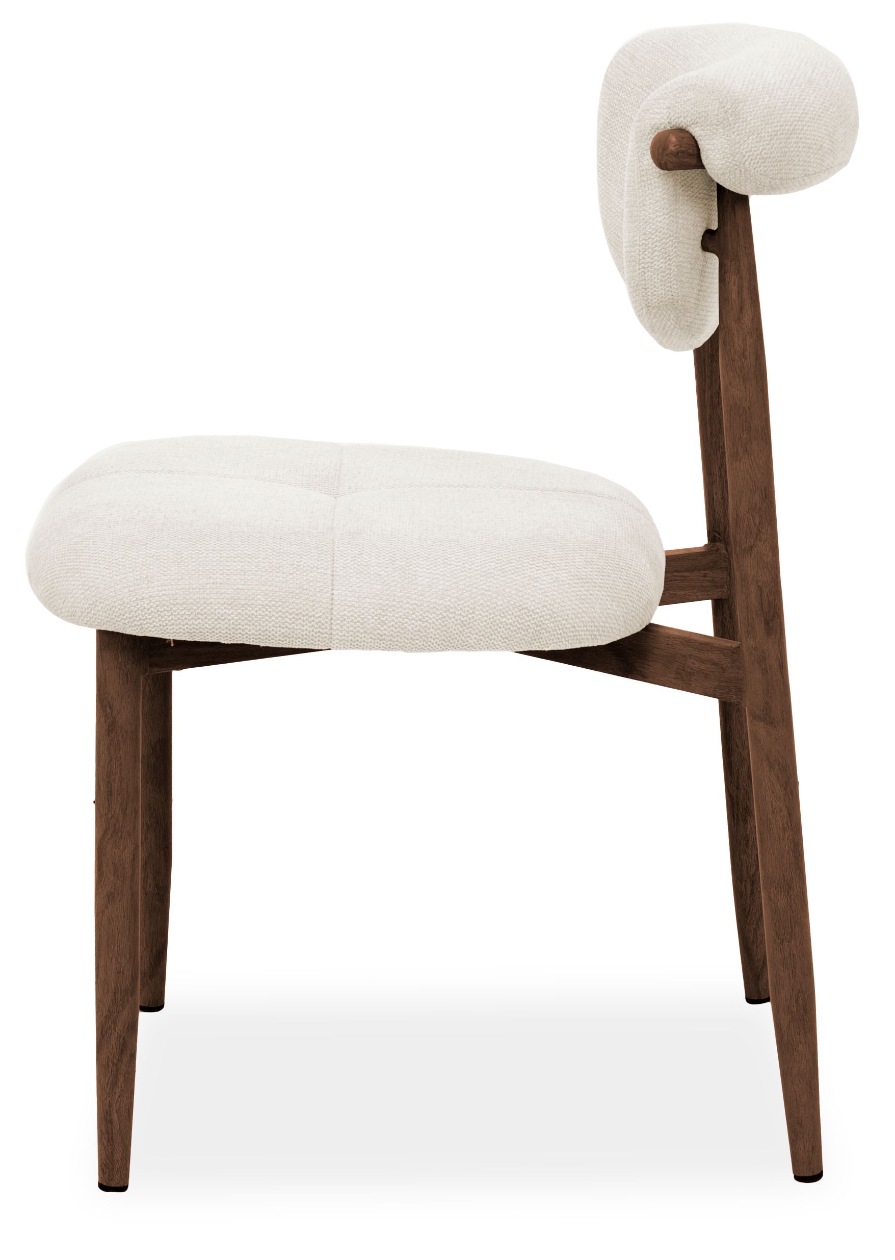 Eetkamerstoel Beige Walnut Kaita B47 x D59.5 x H80 cm