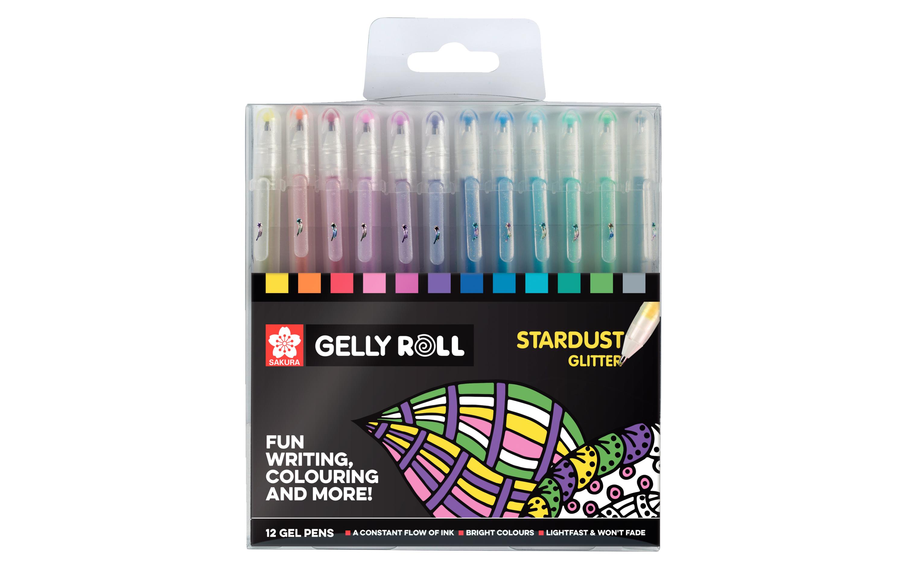 Gelschreiber Gelly Roll Stardust 12 StückGelroller zum Zeichnen, Journaling, Dekorieren