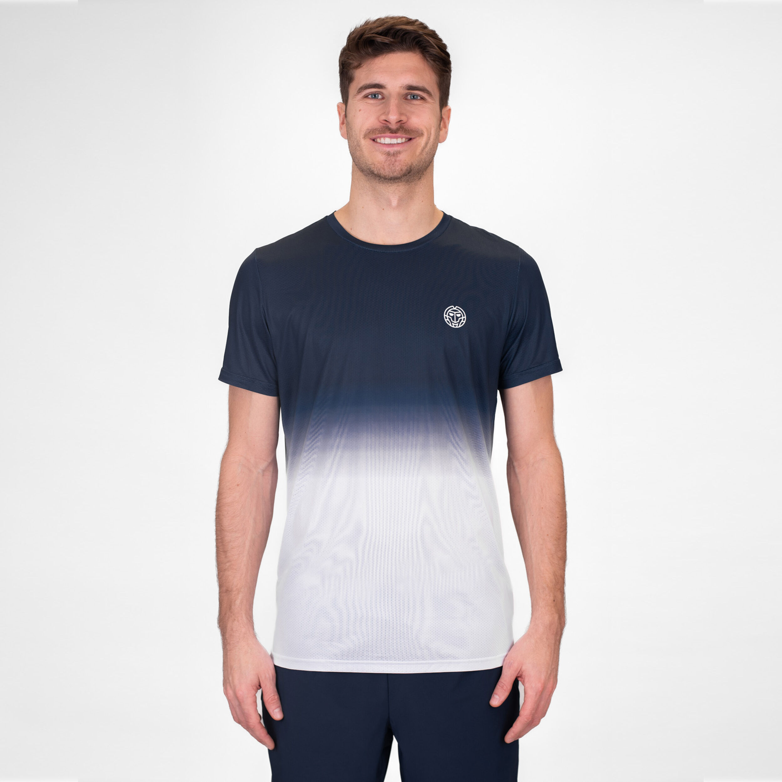 BIDI BADU Crew Gradiant T-shirt Hommes - Bleu Foncé , Blanc
