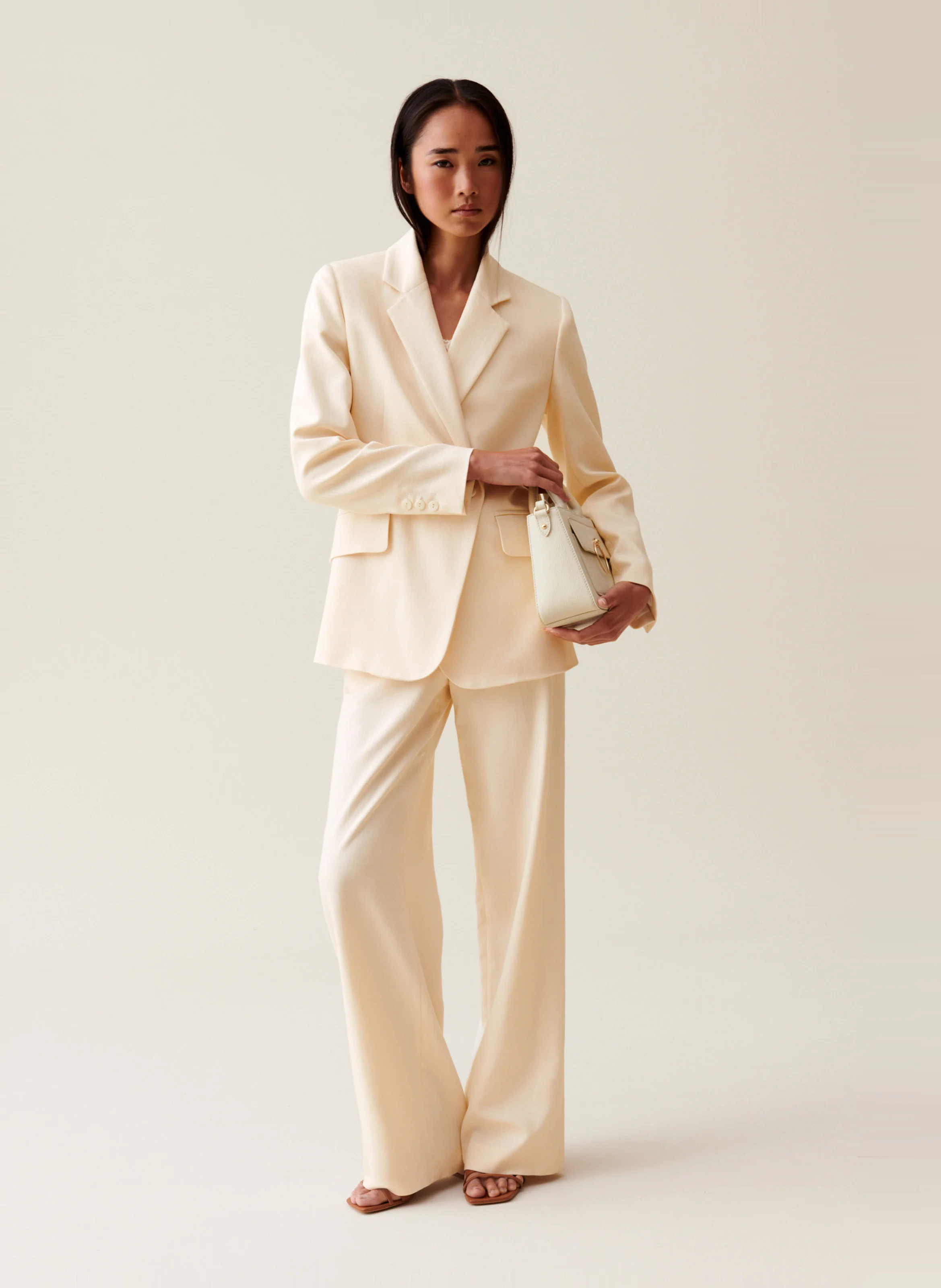 Pantalon droit| Blanc