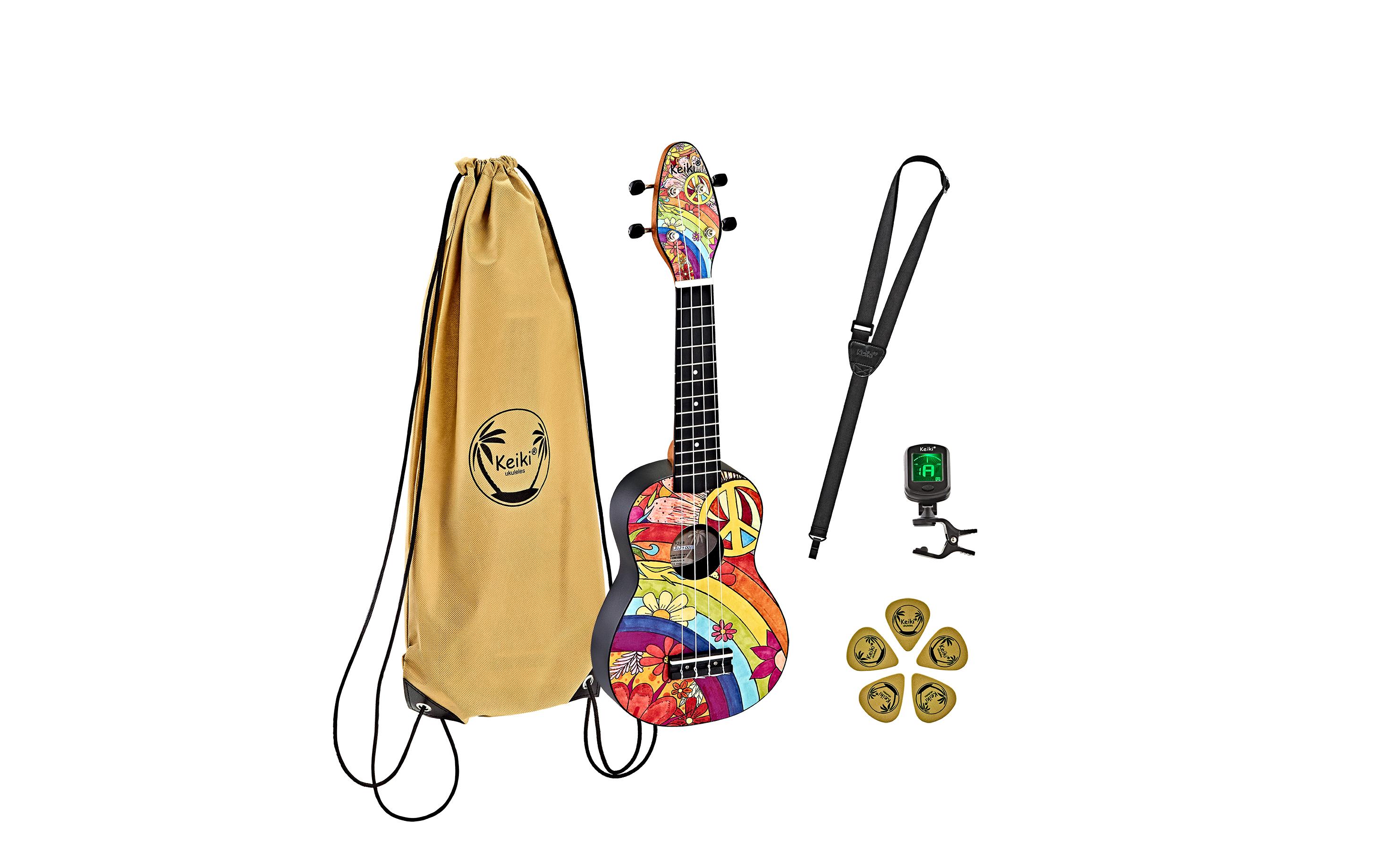 Ukulele Keiki Package K2-68 – Peace '68Der perfekte Einstieg in die Welt der Ukulele