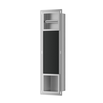 Marho Delya toiletrolhouder zonder klep en reserverolhouder inbouw RVS