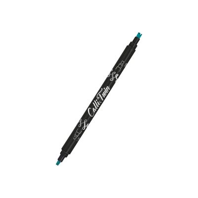 Online Calli Twin - Stylo pinceau à double embout - feutre de calligraphie - turquoise