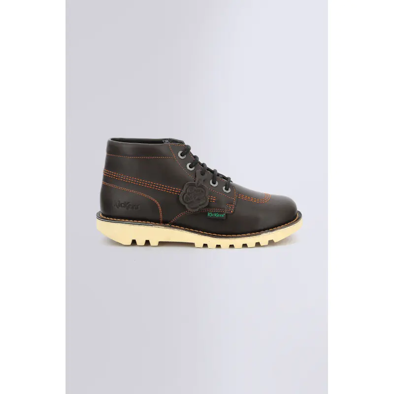 KICK HI MARRON BOTTINES Cuir Homme