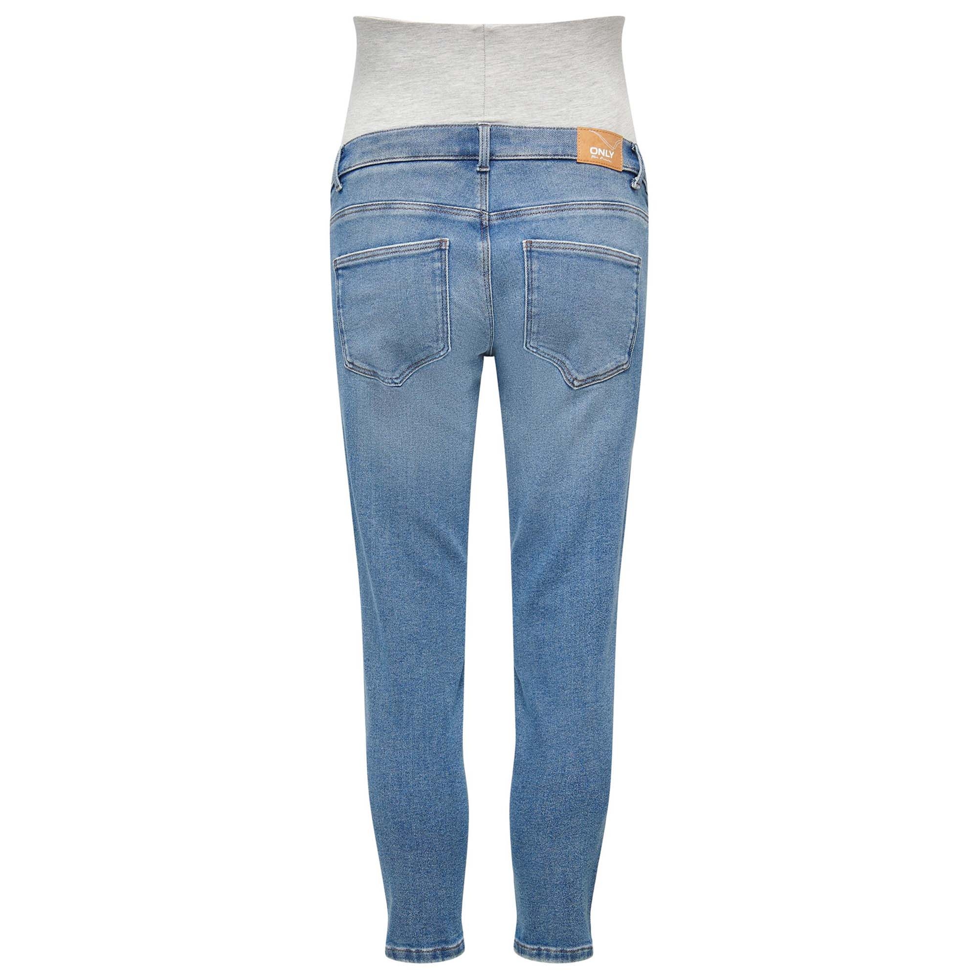 ONLY zwangerschapsjeans lang effen denim