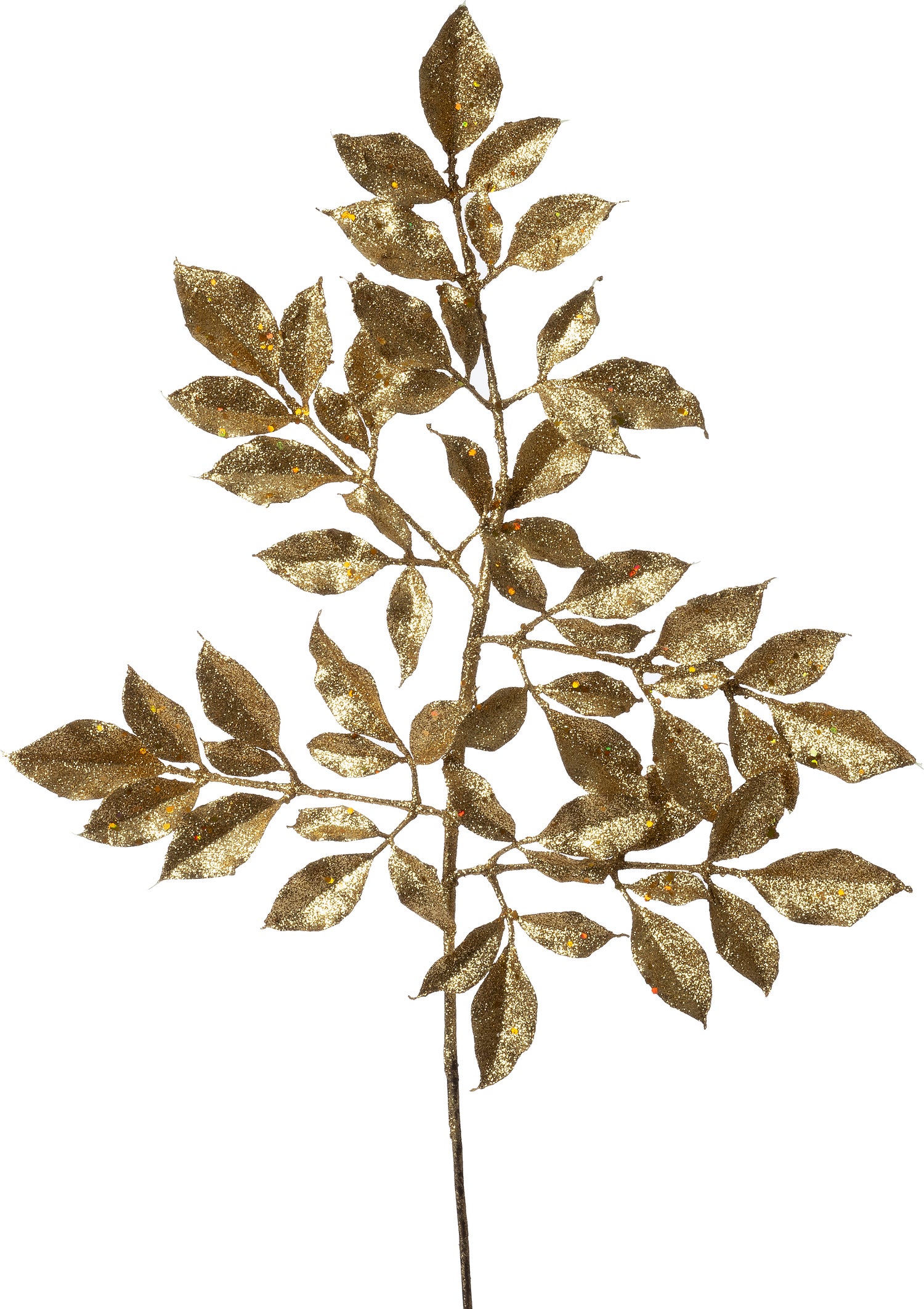 Intratuin kunsttak bladeren met glitters goud 71 cm