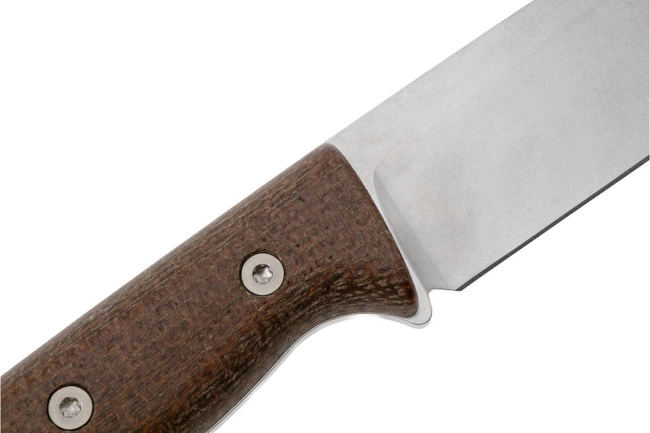 White River Knives Ursus 45 WRUR45-BNA-MAG, Stonewashed Magnacut, Natural Burlap Micarta, bushcraftmes