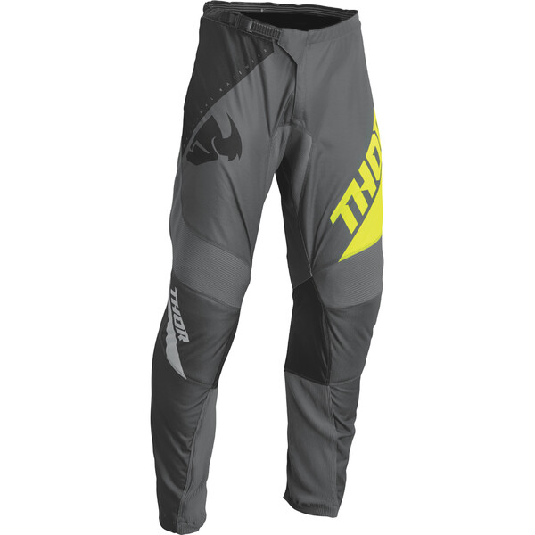 Thor Motocross - Pantalon enfant Sector Edge Gris Foncé / Jaune fluo