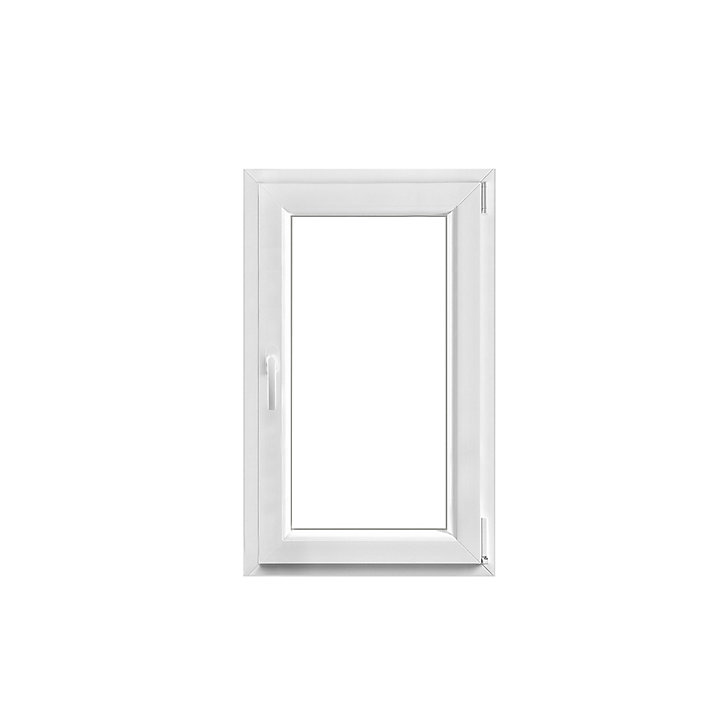 Fenêtre PVC 1 vantail oscillo-battant GoodHome blanc - l.60 x h.95 cm, tirant droit