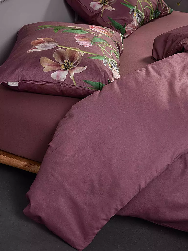 ESSENZA Satin-Bettwäsche ELOISE 70x90cm/140x200cm Mauve  beere