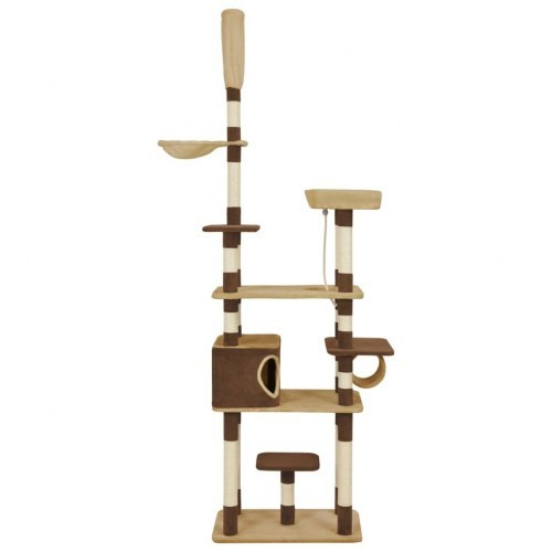 Arranhador com sisal e pelúcia, marrom