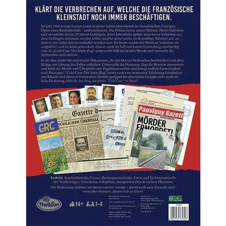 ThinkFun Cold Case: Der letzte Zug