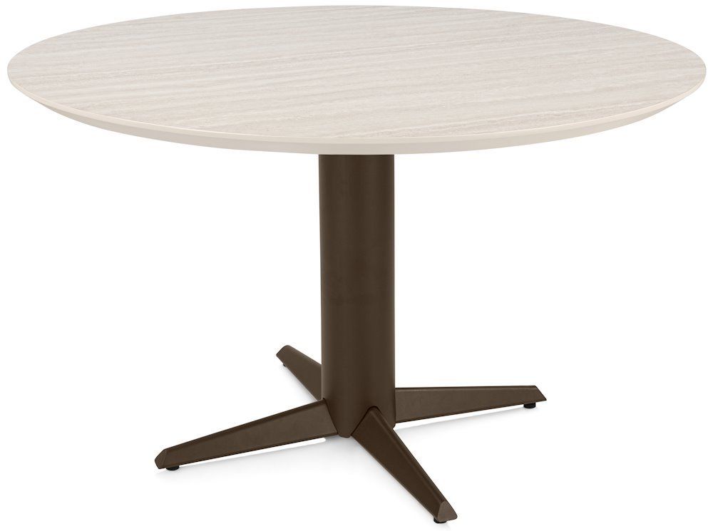 Henders en Hazel   Caletta Steelbrown Centrale Teenpoot Eettafel
